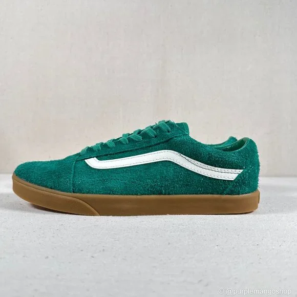NWT VANS Old Skool Hairy Suede Green Gum Sole Skate Shoes | Men 6/Women 7.5 - Picture 4 of 10
